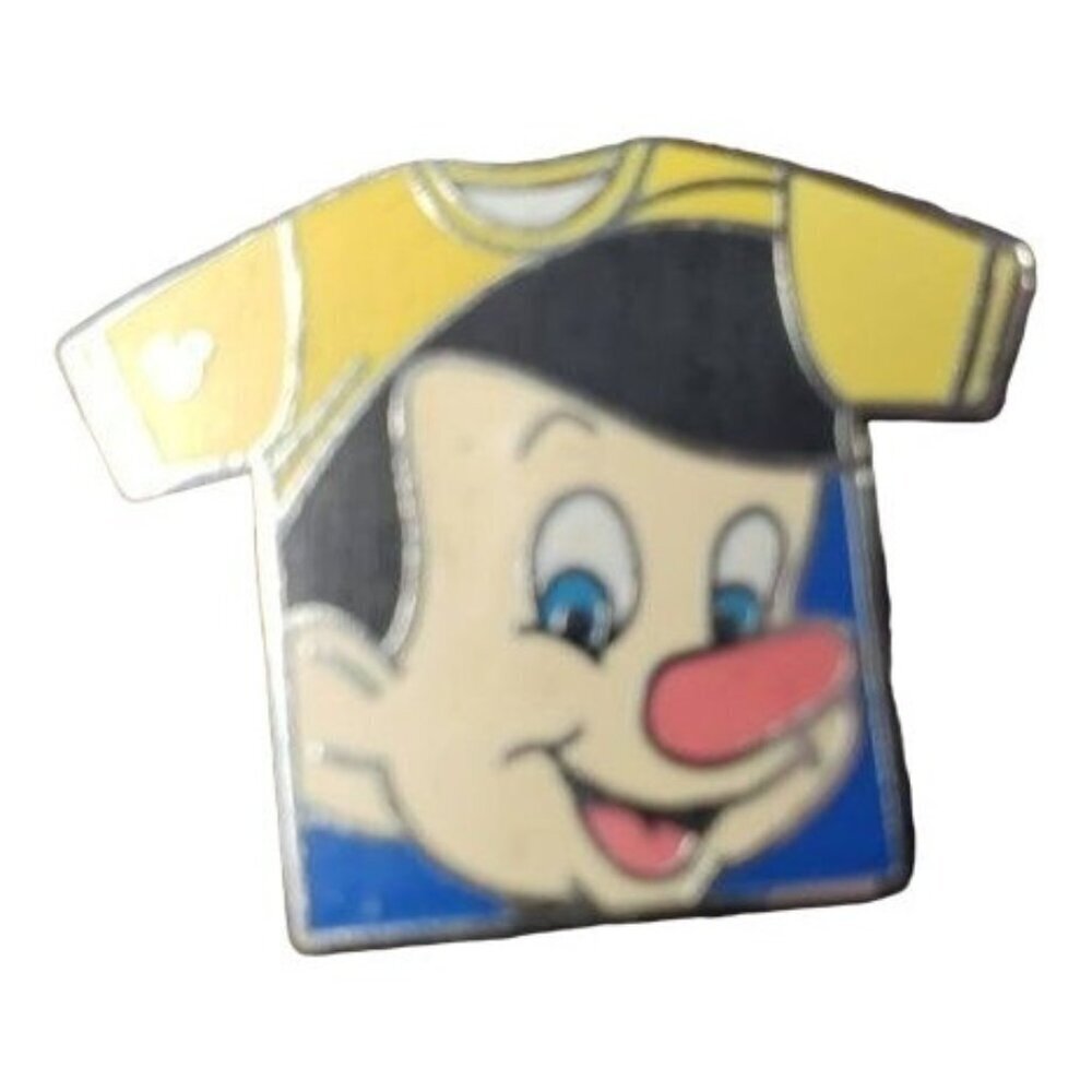 Disney Pinocchio Trading Pin Tee Shirt Hidden Mickey Brooch Lapel Pin Jewelry